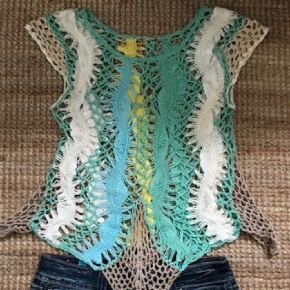 Crochet Summer Top with Jean skirt